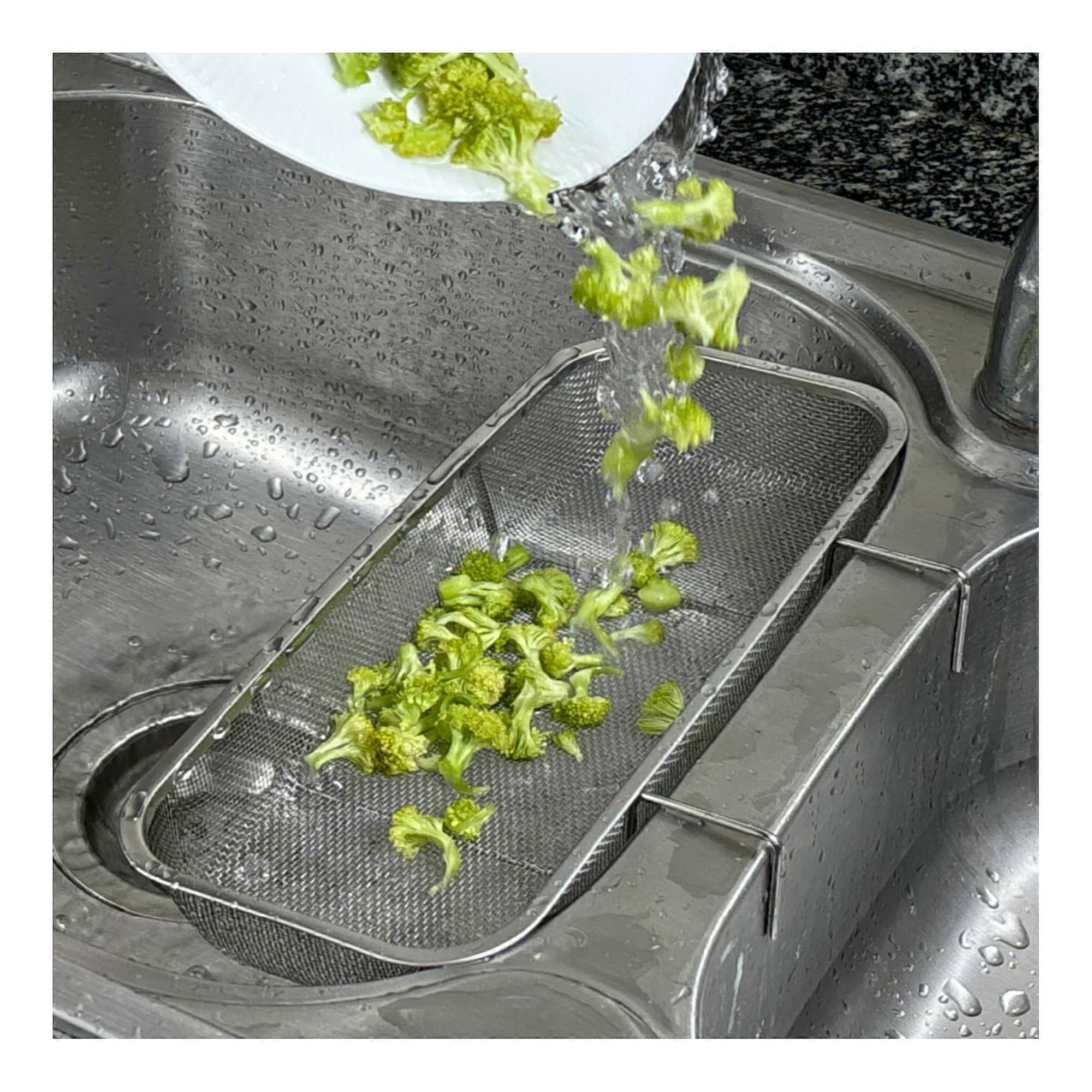 Hanging Stainless Steel Sink Strainer Basket for Kitchen Drain, Large Capacity Clog Filter