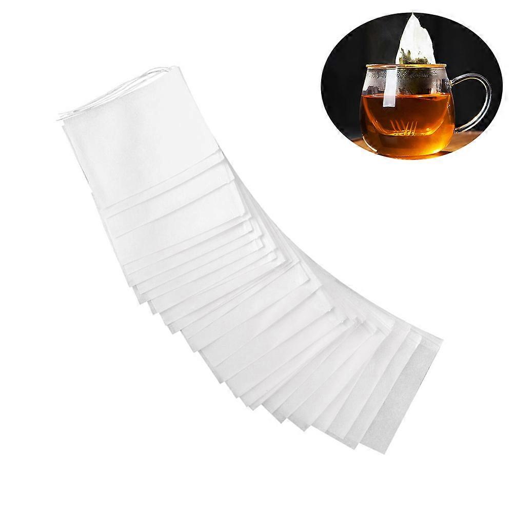 Disposable Tea Bags Drawstring Filter Paper for Tea Brewing 100Pcs White Set