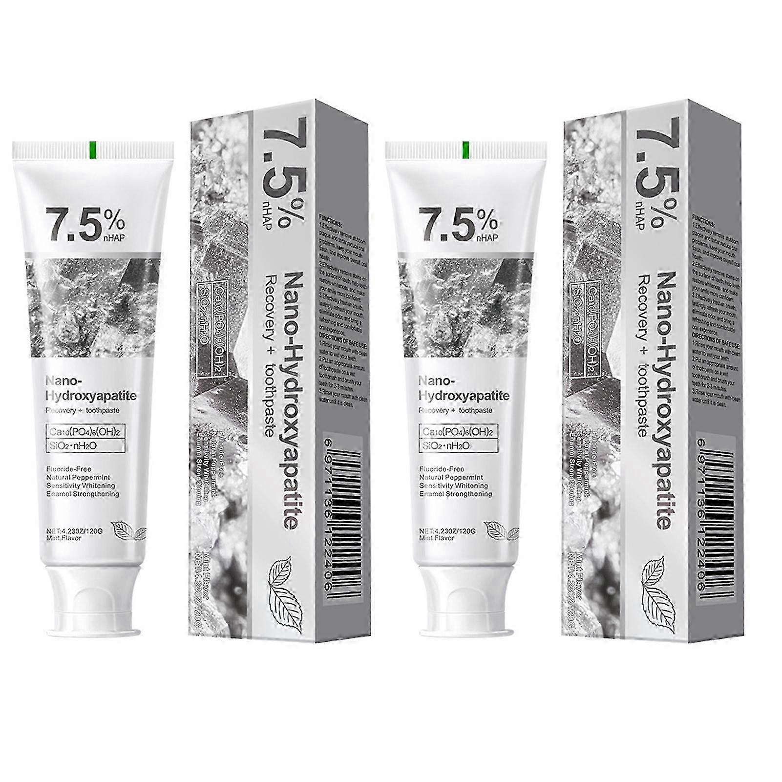 1-3X CEELIKE Hydroxyapatite Toothpaste,Toothpaste with 7.5% Nanos Hydroxyapatite,3 Pcs