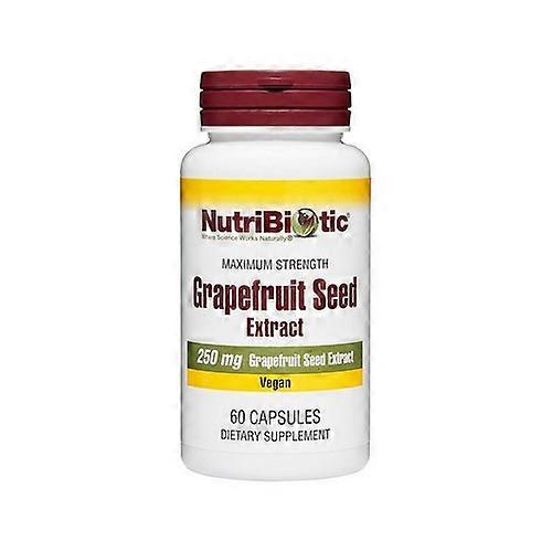 NutriBiotic Grapefruit Seed ExtractcMaximum Strength, 250 Mg, 60 Caps