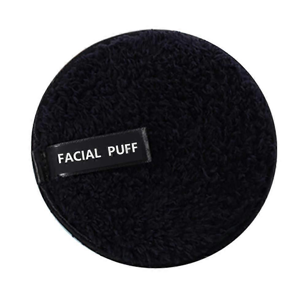 Black Microfiber Makeup Remover Pad Set, Gentle Deep Cleansing Reusable Face Cloth Towel