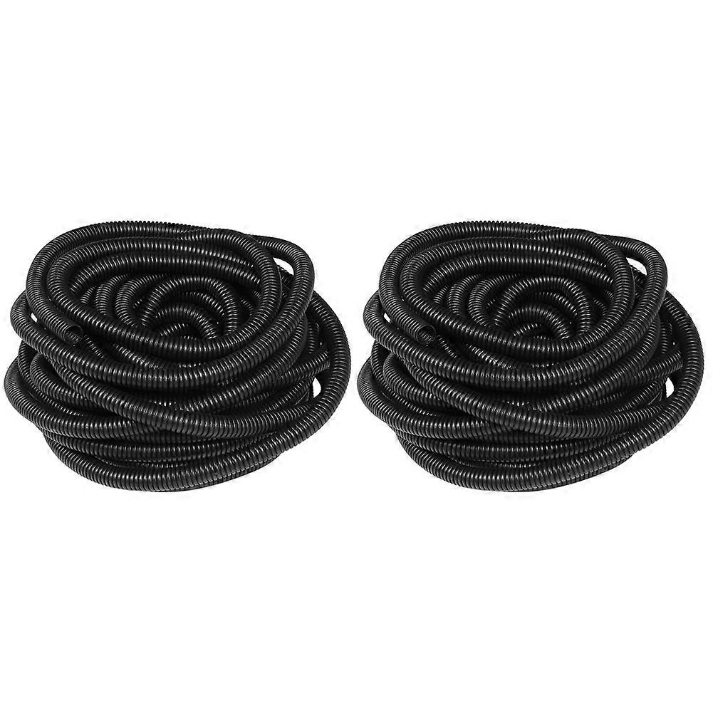 2X 10 M Long 9.5 mm Inner Diameter Flexible Plastic Corrugated Hose