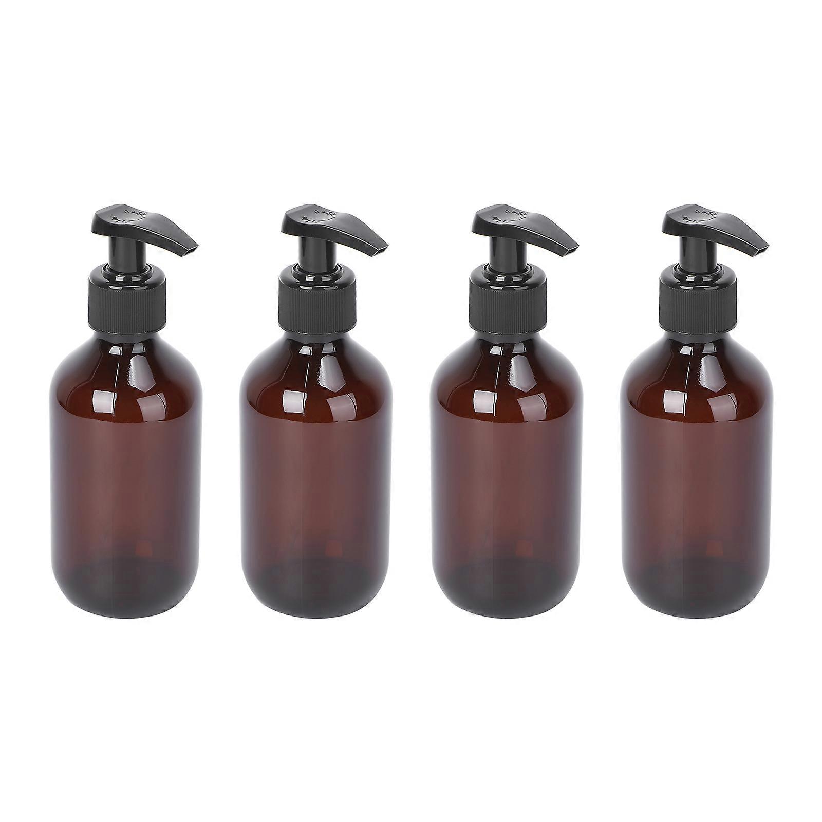 Emulsion Bottle Refillable for Storage Lotion 12Pcs Brown Pe Pump Bottles