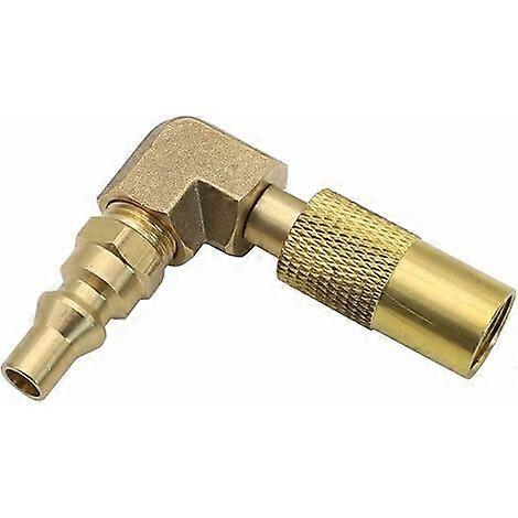 1/4' RV Propane Gas Adapter 90 Degree Quick Connect Adapter with Elbow
