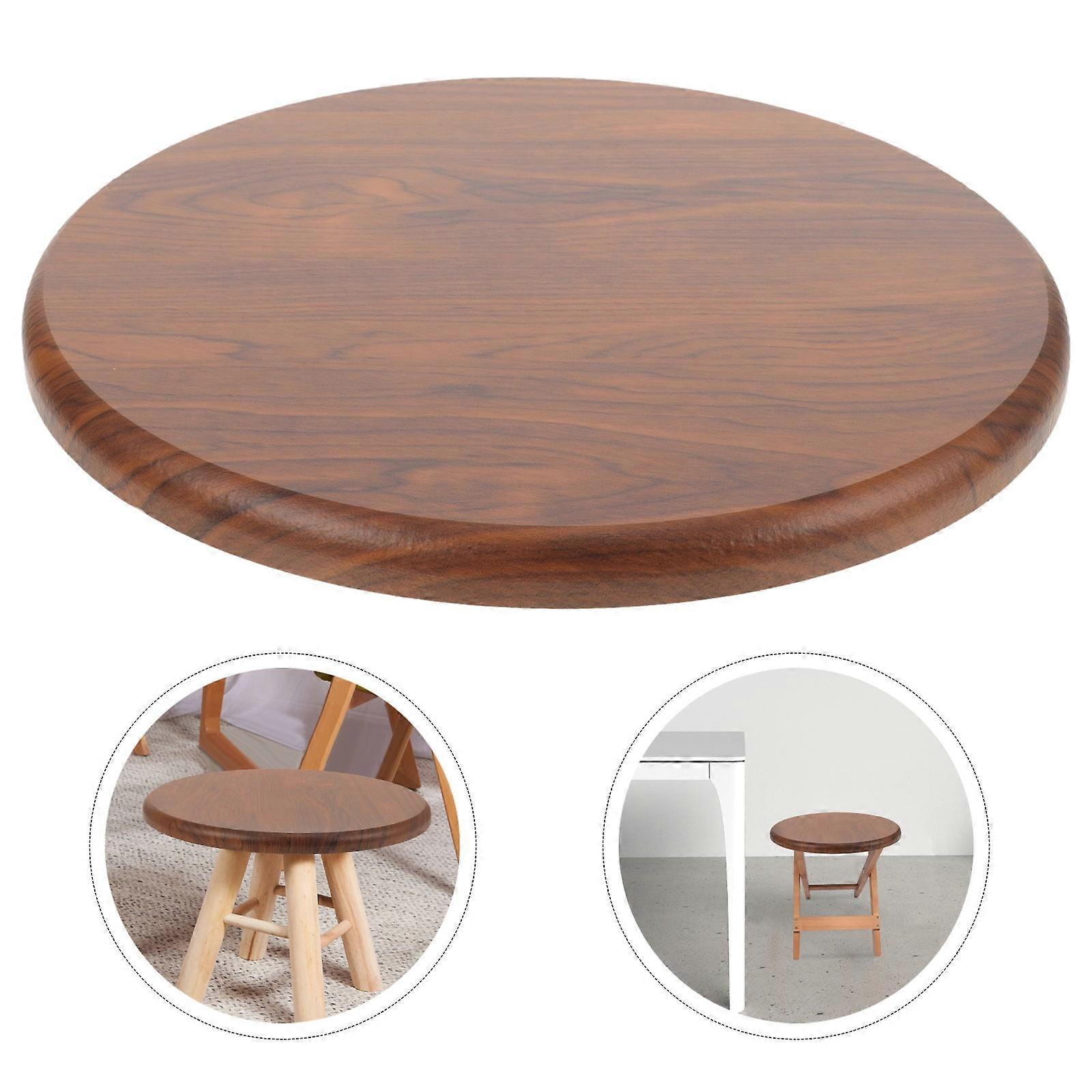 Solid Round Wood Stool Seat Replacement Part for Home Use 1Set