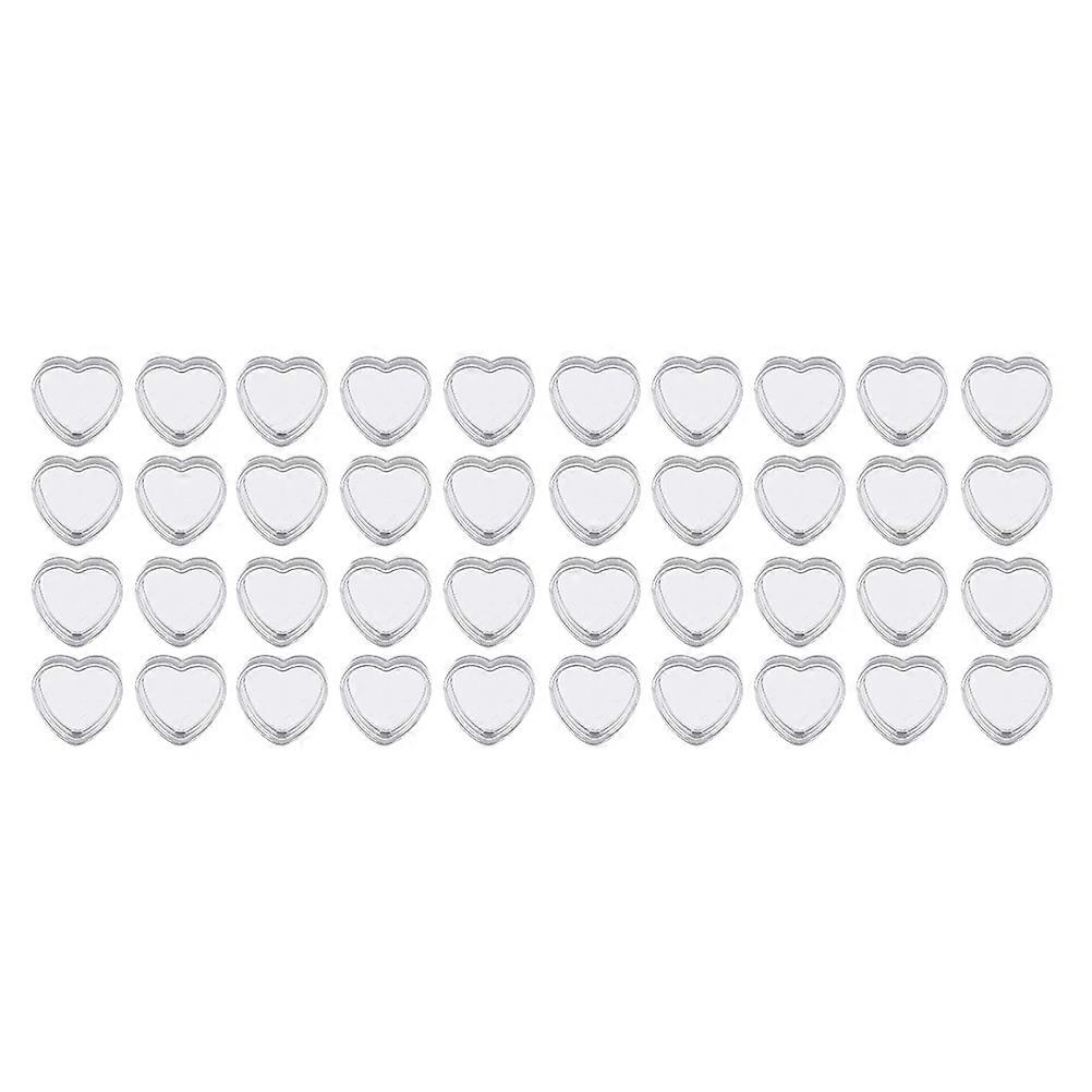 Plastic Creams Jars Heart Shape Containers for Storage 50Pcs Empty Pots
