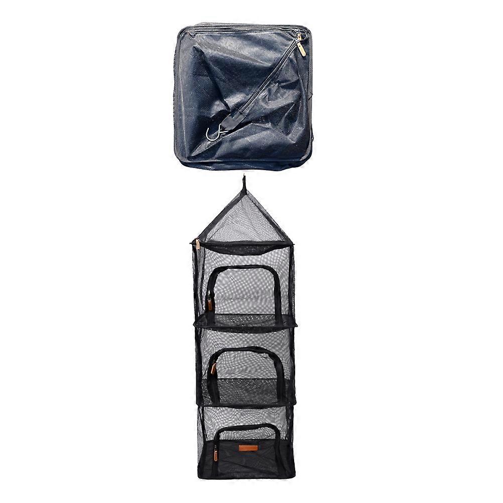 Foldable Hanging Drying Net Outdoor Use 2Pcs with 4 Layers for Camping