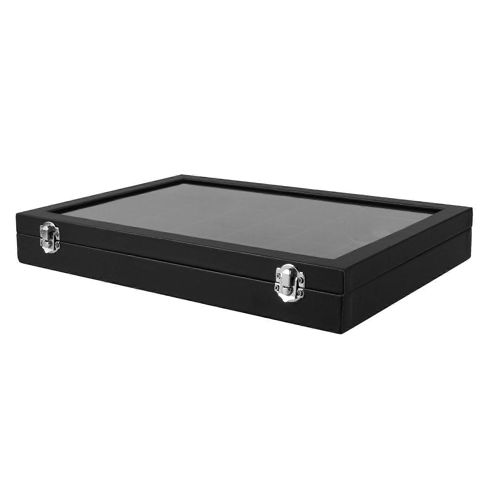 Vitrine pour collection de roches avec 36 compartiments