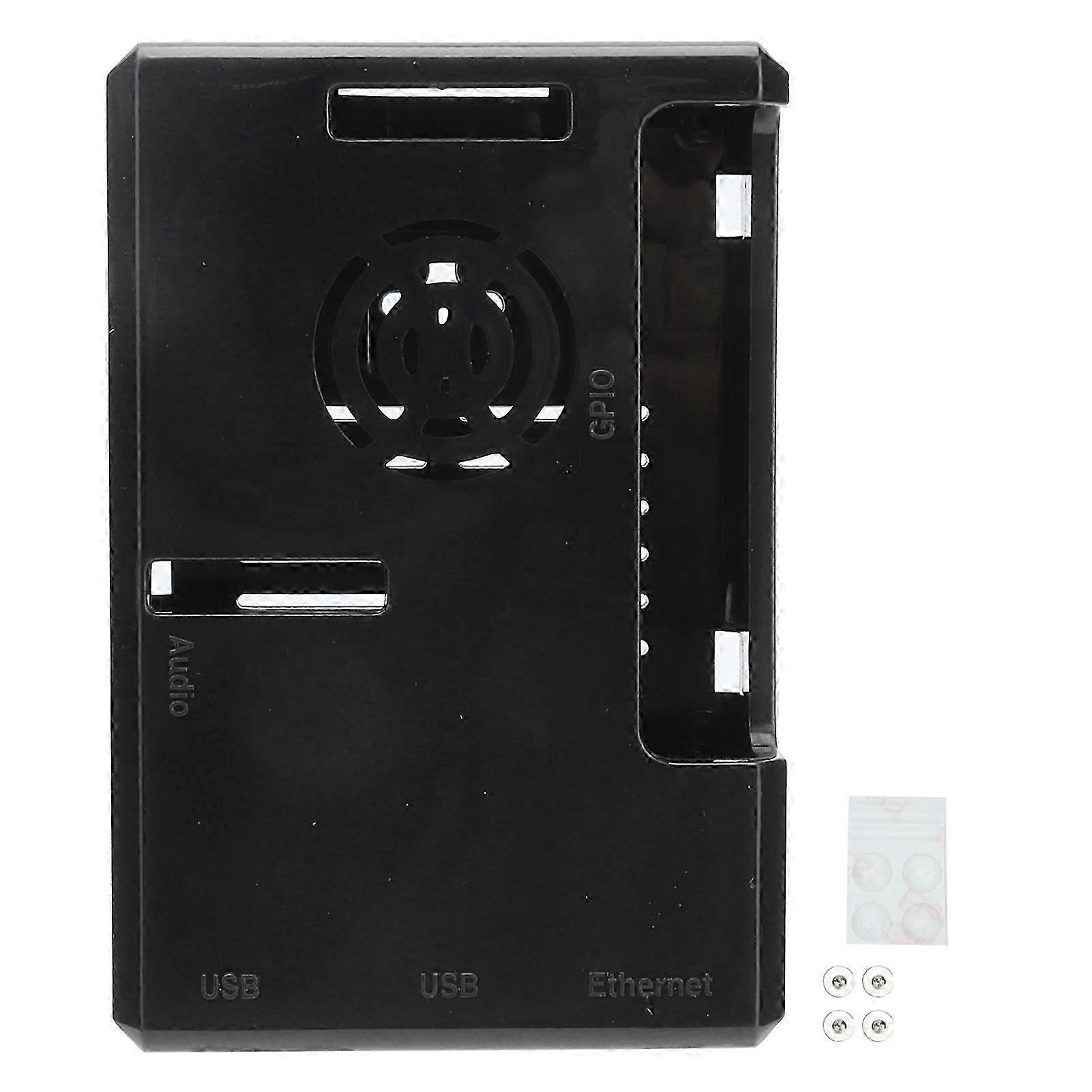 Enclosure for Raspberry Pi 4 Model B ABS Case Microcomputer Cooling Shell with Non Slip Mat