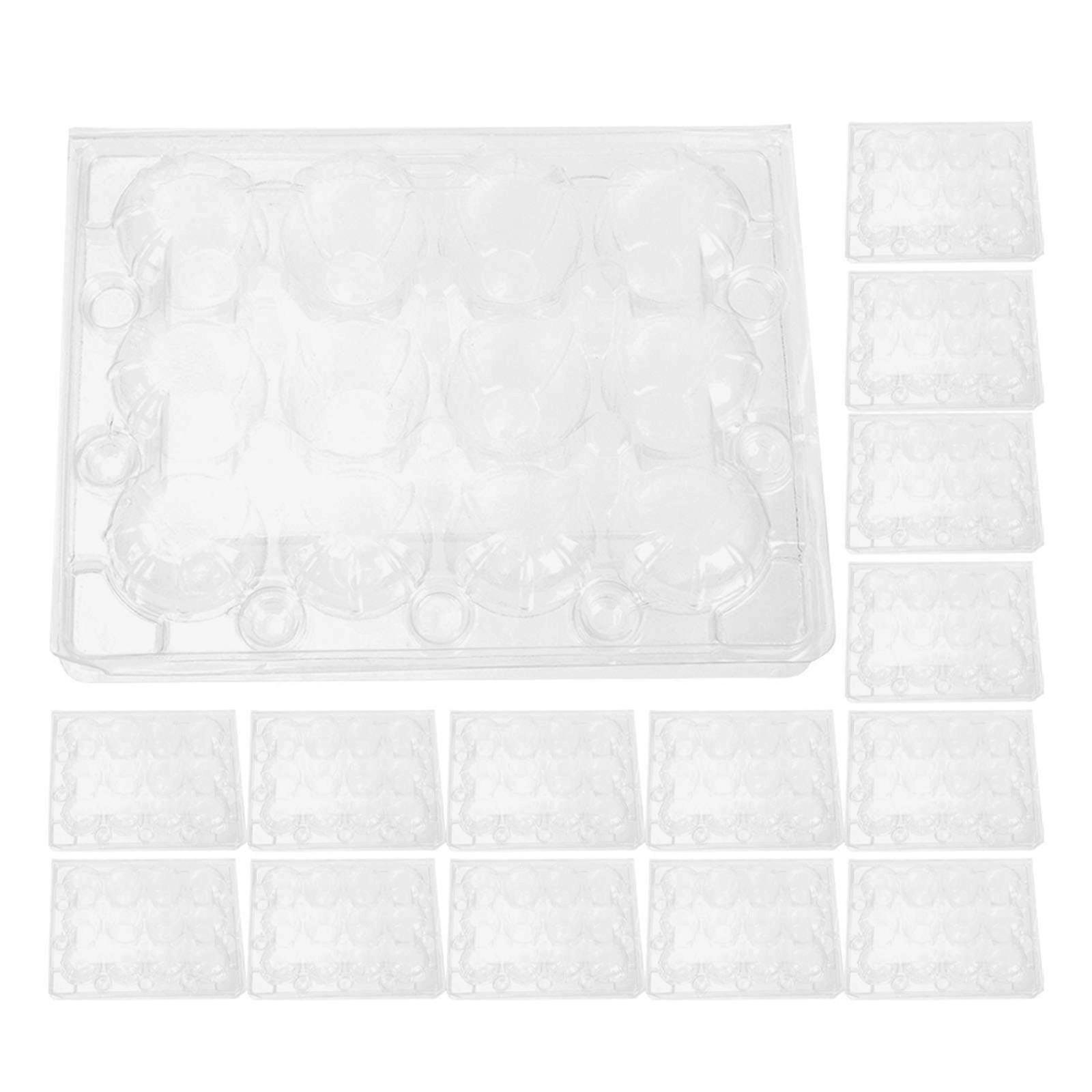 20pcs Clear Quail Egg Trays Packaging Boxes Transparent Quail Egg Boxes Containers