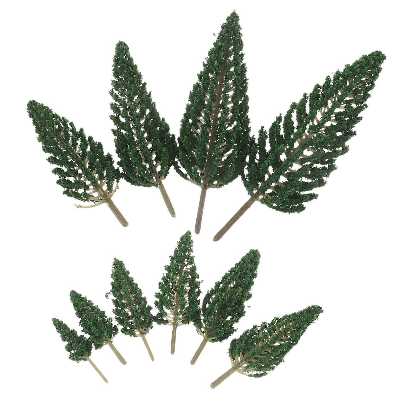 Plastic Miniature Trees Mixed Model for Decor 54Pcs Collection