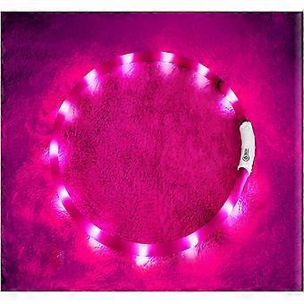 Dog Collar,USB Rechargeable Glowing Dog Collars, Light Up Collar Improved Pet Safety &Visibility at Night, 3 Flashing Modes,Water-Resistant  Lighted