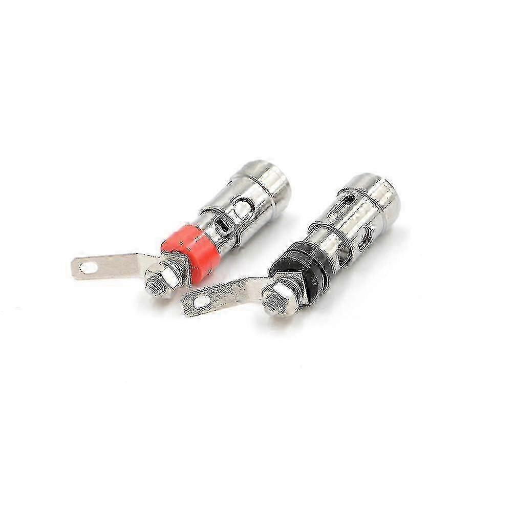2pcs Speaker Audio Amp Terminal Binding Post Spring Loaded Type Nickel Plated