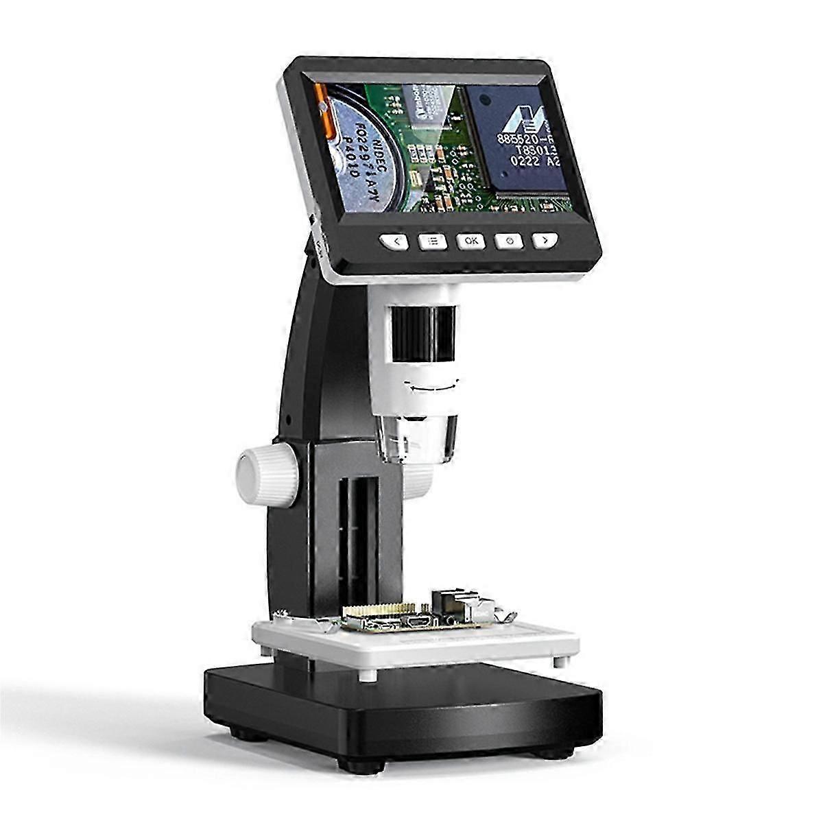 4.3inch Digital Microscope 1000X Magnification USB Coin Microscopio 8LED Electron Microscopes for Computer