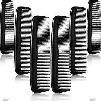 12 pièces peignes à cheveux Set poche pour femmes et hommes, peigne de pansement fin, plastique (noir)-Yvanz