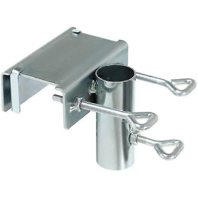 Parasol Holder For Rectangular Railings Use Adjustable Umbrella Stands1pcs Silver