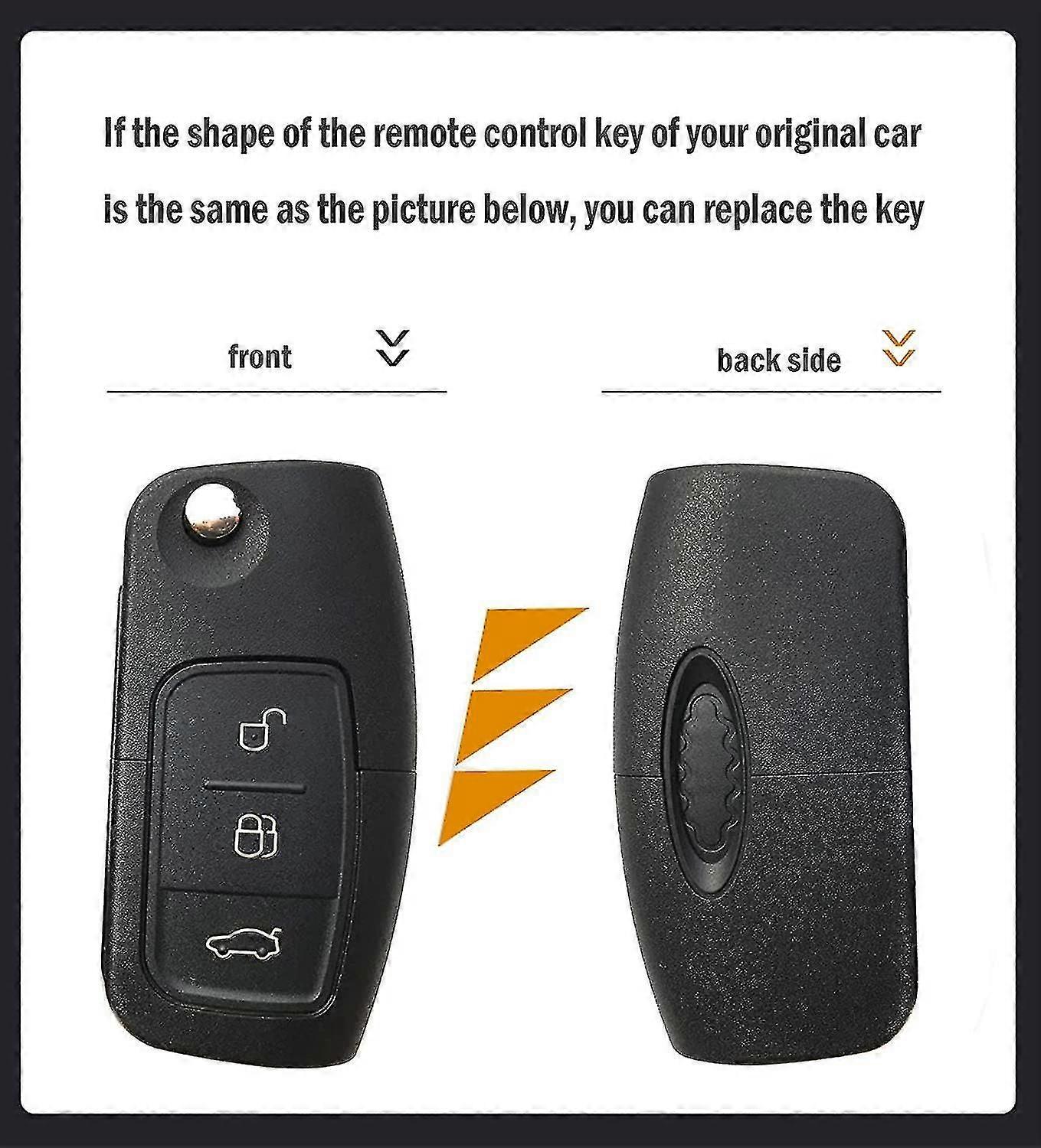 3 Buttons Flip Folding Remote Car Key