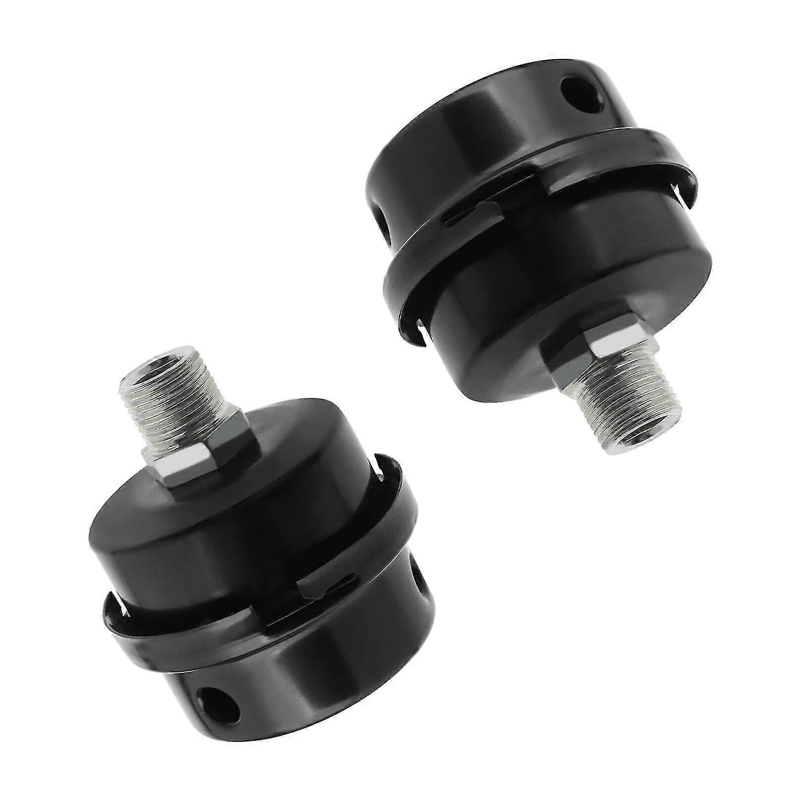 Air Compressor Filter Strainer 16mm 3/8pt Thread Metal For Generators(black)(2pcs)