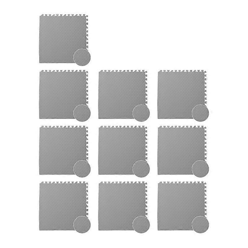 10Pcs Unique Floor Mats Solid Color Gym Home Protective