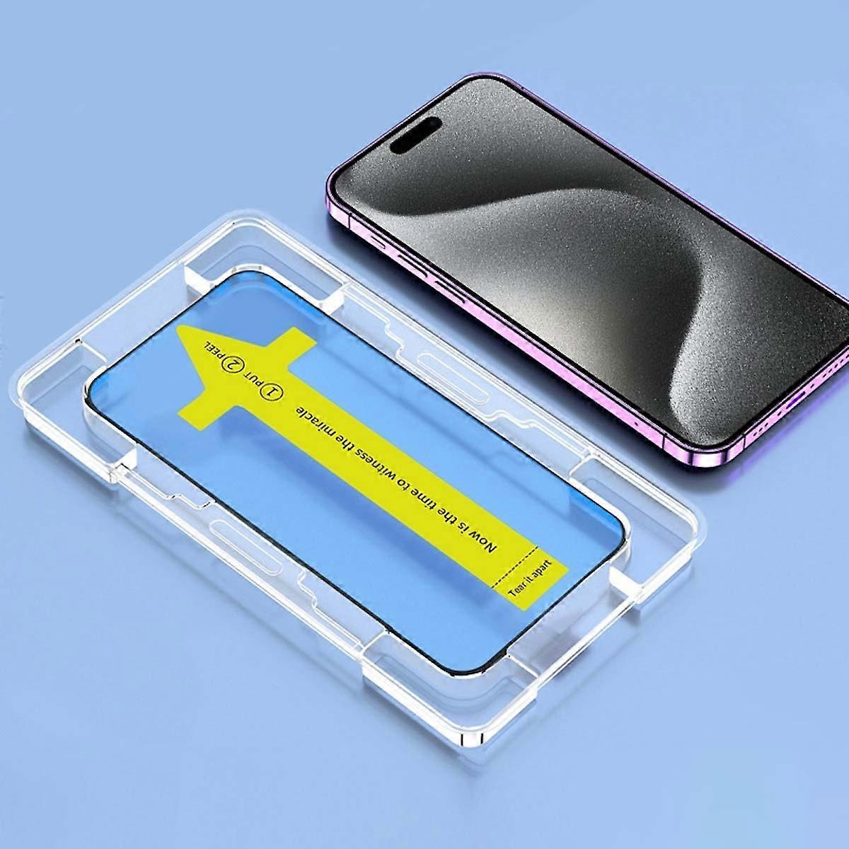 Fast Attach HD Dustproof Antistatic Tempered Glass Protective Film for Apple iPhone 16 Pro Max