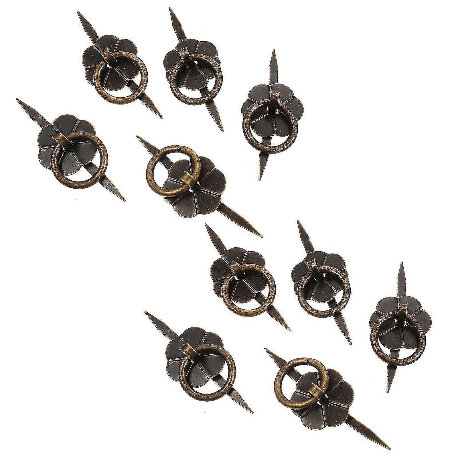 Iron Wardrobe Knobs Pull Handles for DIY Cabinet 10Pcs Antique Style