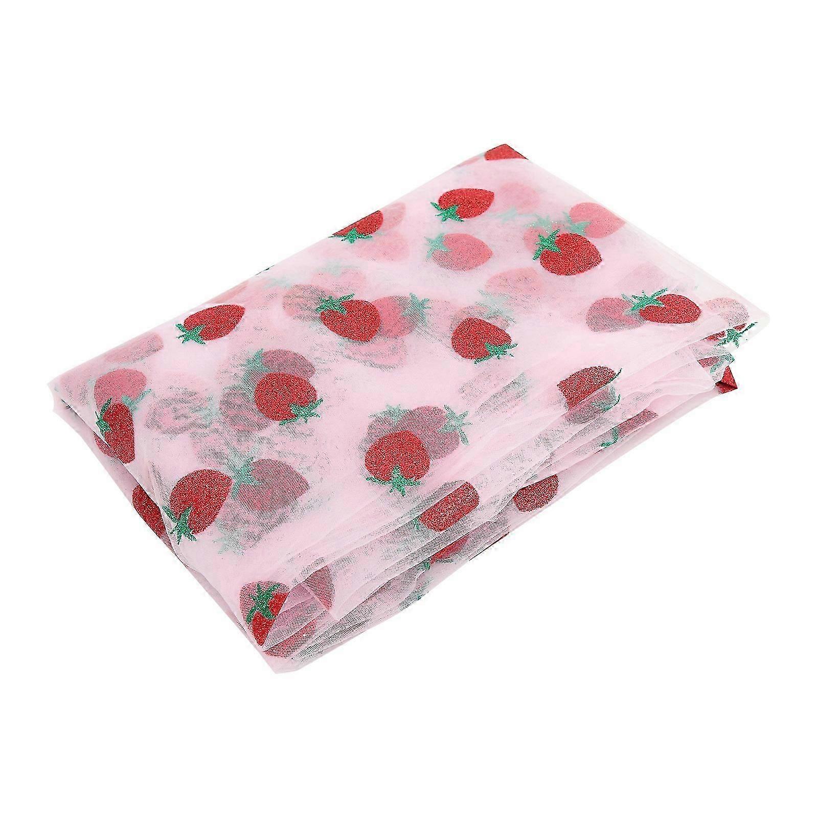 Strawberry Pattern Polyester Decorative Fabric for Sewing & DIY Crafts
