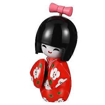 Japanese Kimono Doll Wooden Ornament Desktop Traditional Japanese Kimono Girl Figurine For Home Sushi Restaurant Adornment