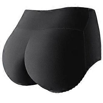 Hip Enhancer Butt Lifters Underwears Seamless Fake Buttocks Padded Briefs Shapewear Panties Body Shorts for Women Lady Mid rise black M