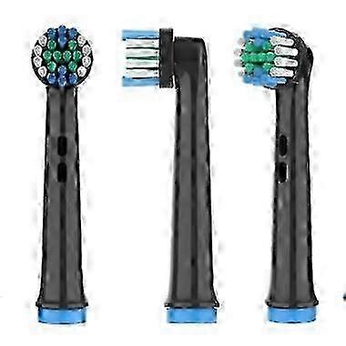 Rotating Toothbrush Head Round Black White Toothbrush Head