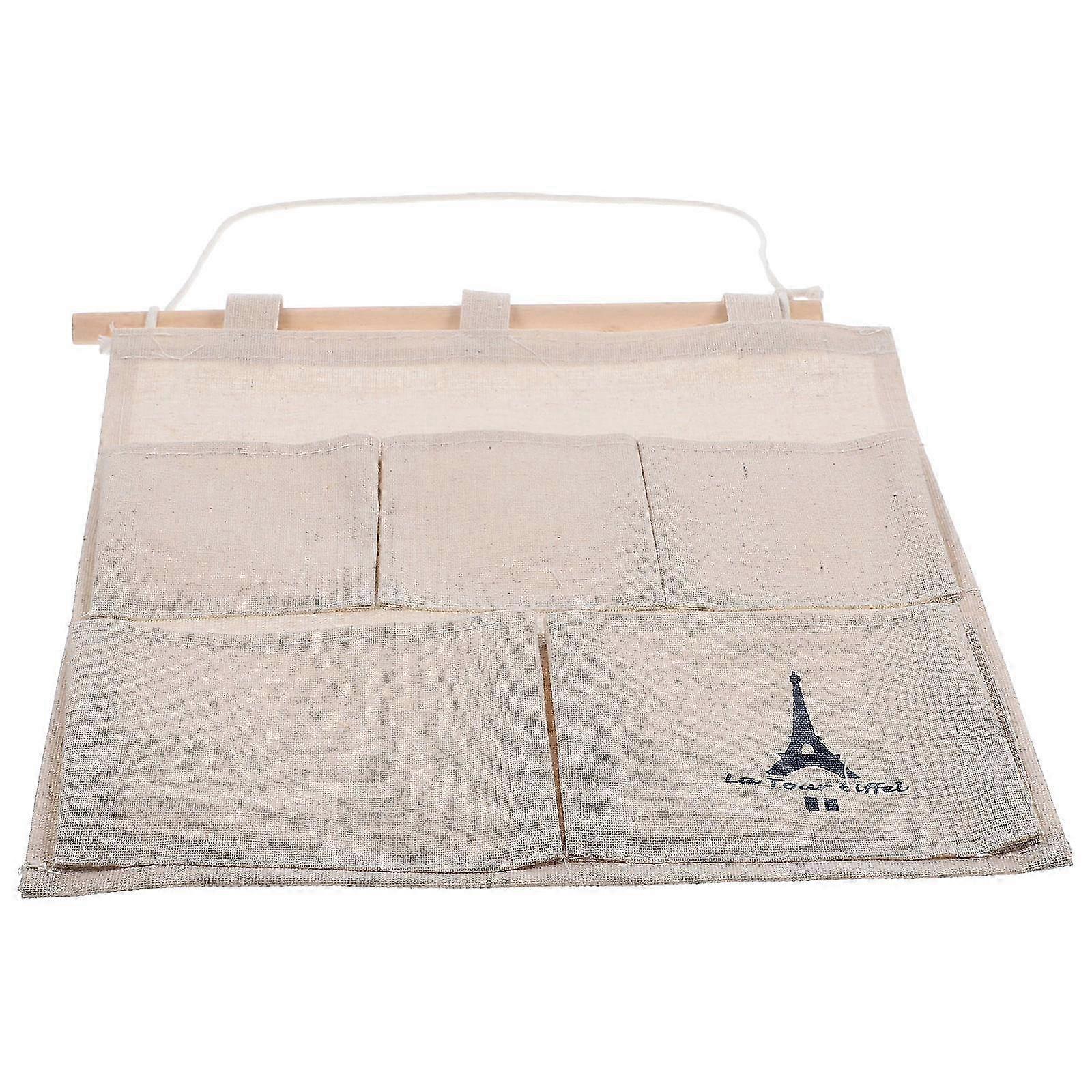 Multi Use Pouch 2Pcs Rectangular Wall Hanging Storage Bag For Clothes Rail Wardrobe 35X30X2CM Storage Solution