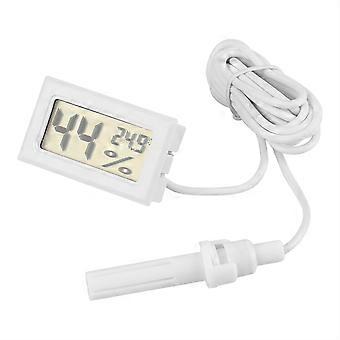 LCD-Digital-Temperatur-Feuchtigkeitsanzeige-Thermometer-Hygrometer mit externer Sonde für Reptilien