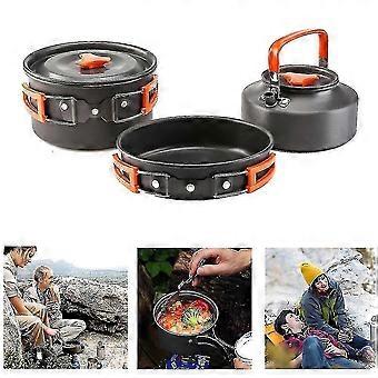 Kit de utensilios de cocina para acampar, Juego de cocina para acampar al aire libre Olla de agua Olla hervidor de agua Accesorios de cocina de camping
