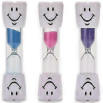 3-pack children's toothbrush timer, 2 minute smiley hourglass, hourglass-zscy