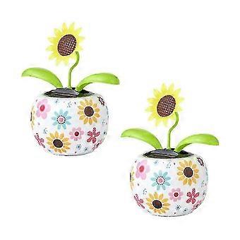 Juguete de Flor Danzante Solar de Girasol - Divertida Decoración Alimentada por Energía Solar para Escritorio de Oficina y Coche, ¡Trae Alegría y Capricho!