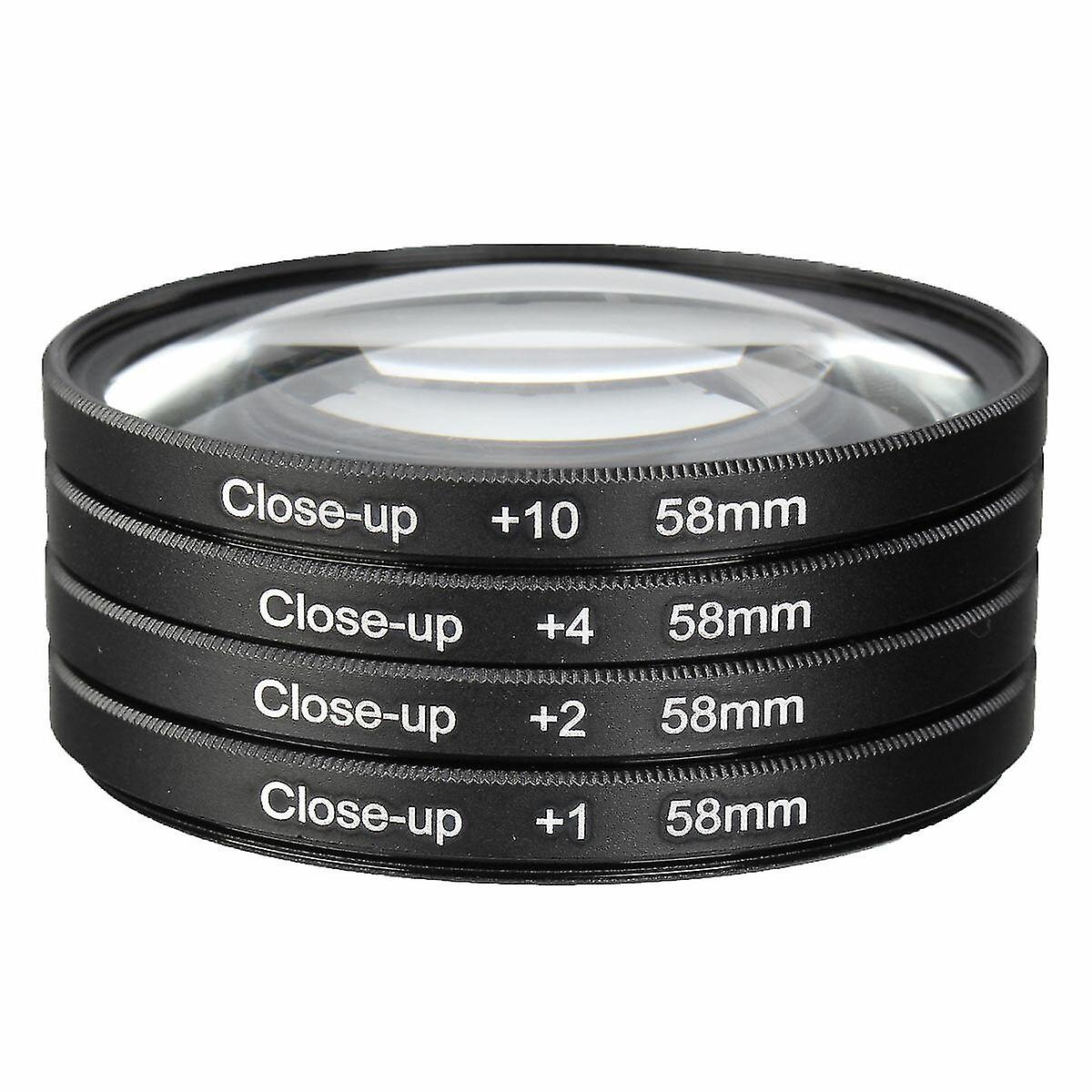 58Mm Macro Close Up Filter Lens Kit +1 +2 +4 +10 For 58mm Camera Lens