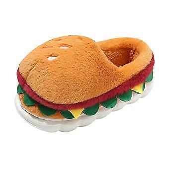 Chaussons chauds d'hiver Hamburger Chaussures de maison pour le salon d'appartement du Nouvel An