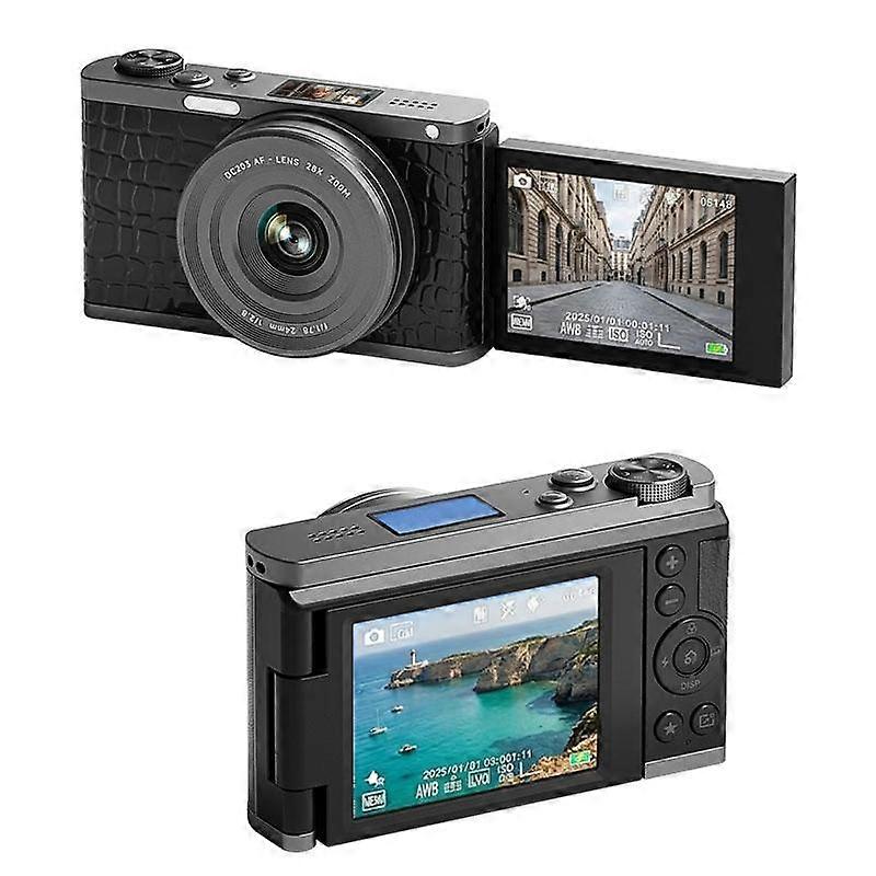 Selfie Digital Camera Crocodile Leather