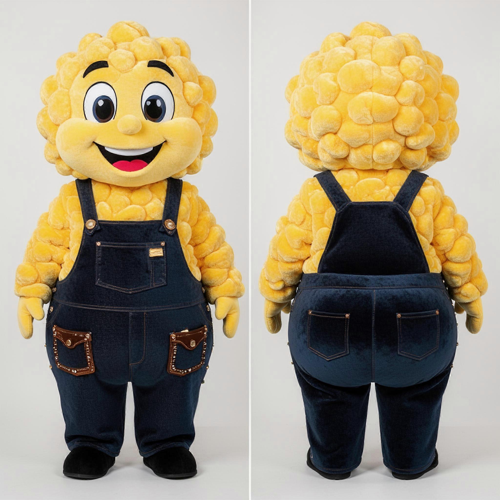 MASTICOT Navy Padded Pop Corn Mascot