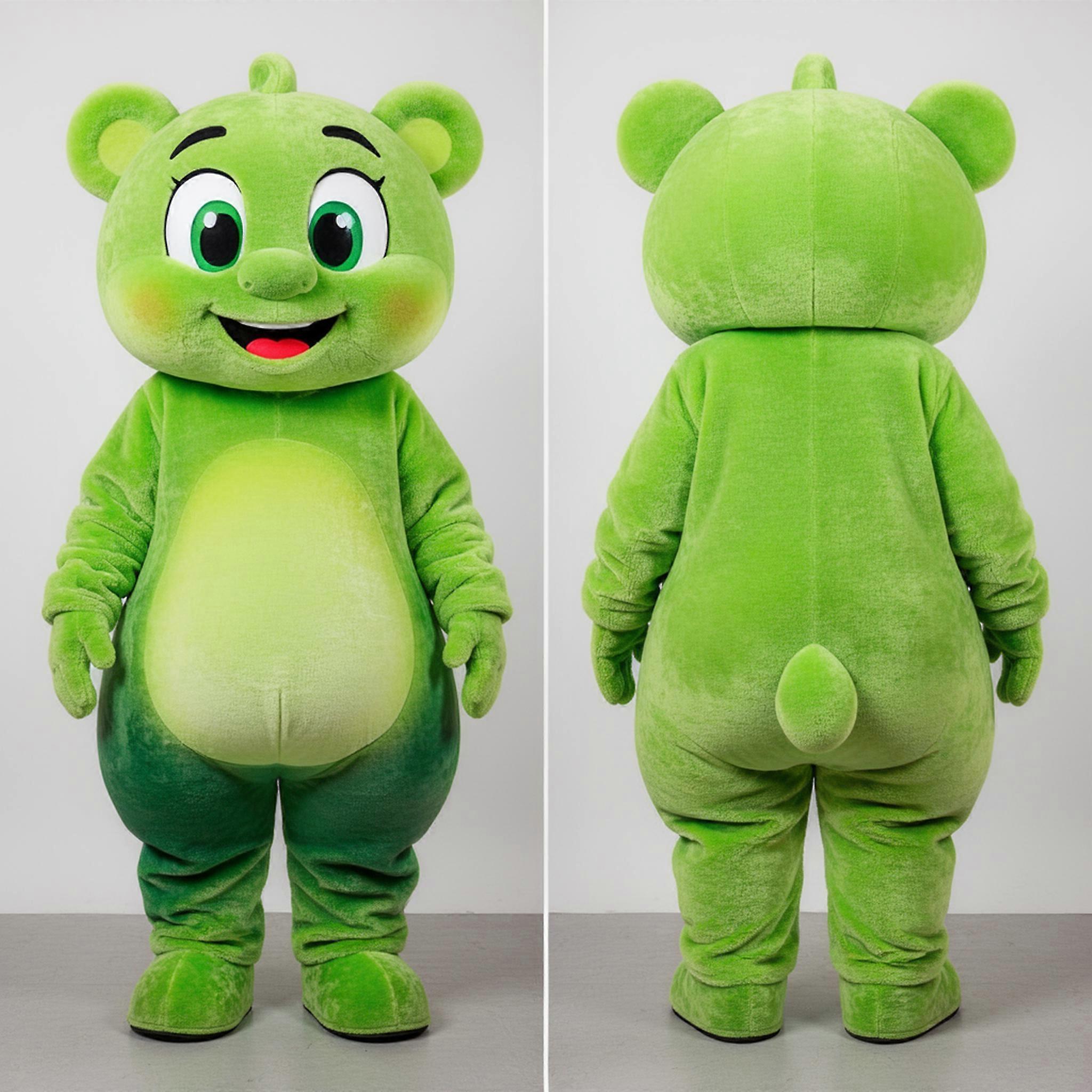MASTICOT Lime Green Flexible Contortionist Mascot