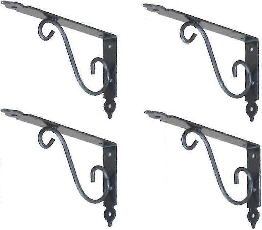 Wall Shelf Bracket,4 Pieces Steel 90 Degree Triangle Brackets,Wall Mounted L Shape Bracket,Multifunc