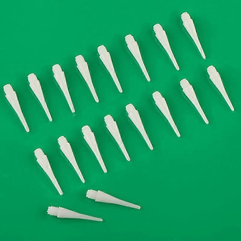 50PCS Durable Soft Plastic Tips Points Needle Replacement WhitUK D5A6