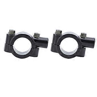 2PCS 25mm Motorcycle Handlebar Mirror Mount Holder Clamp Bracket Adapter Universal for Motorbike ATV Scooter Project Bikes Black M10