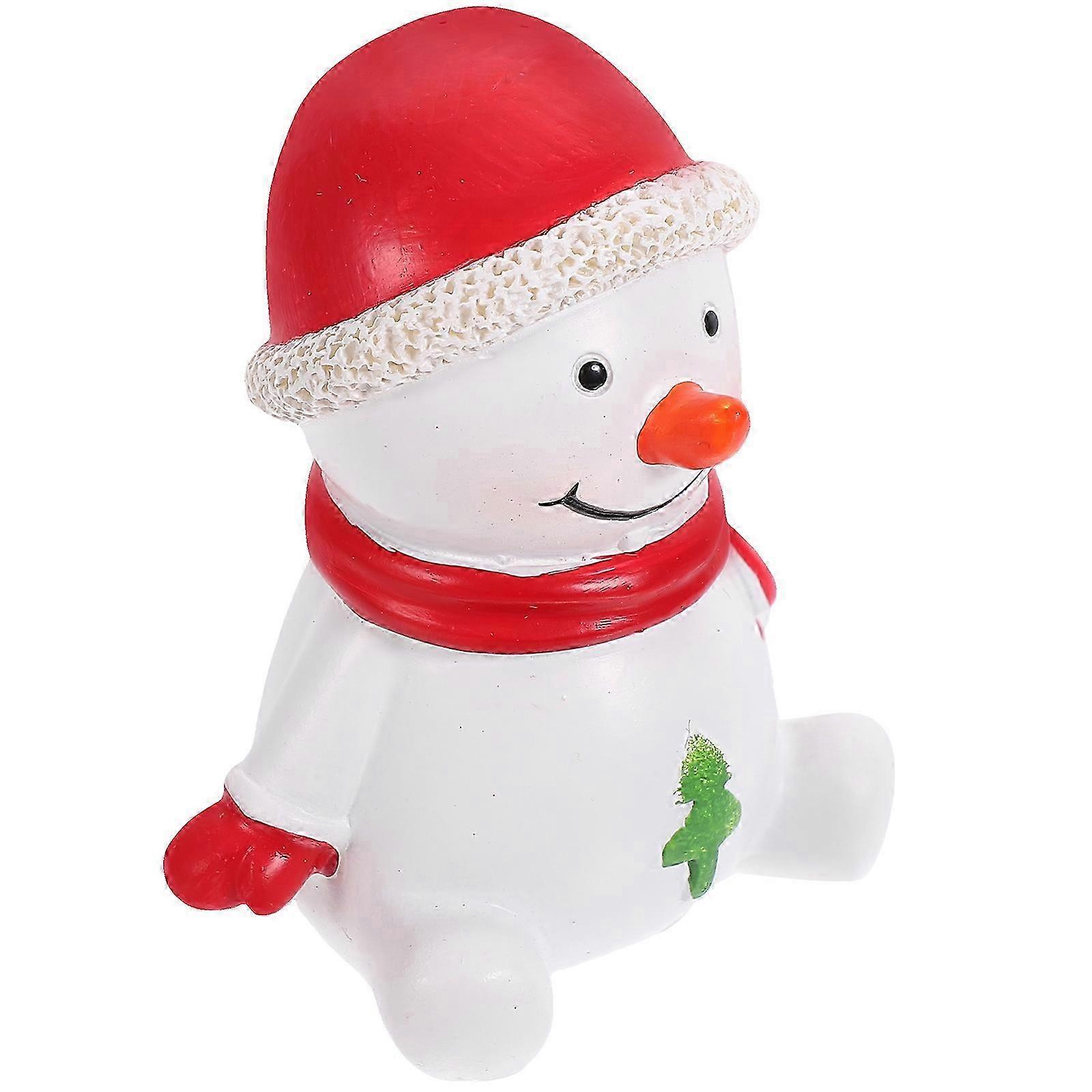 Mini Resin Snowman Decor Piece