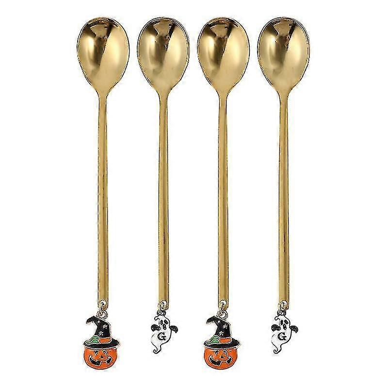 4pcs Halloween Pumpkin Spoons