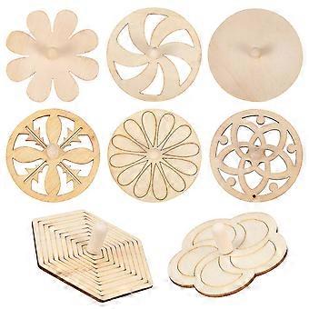 Gyro Toy Wooden Gyro Toy for Educational Use 8Pcs Beige Rotating Tops