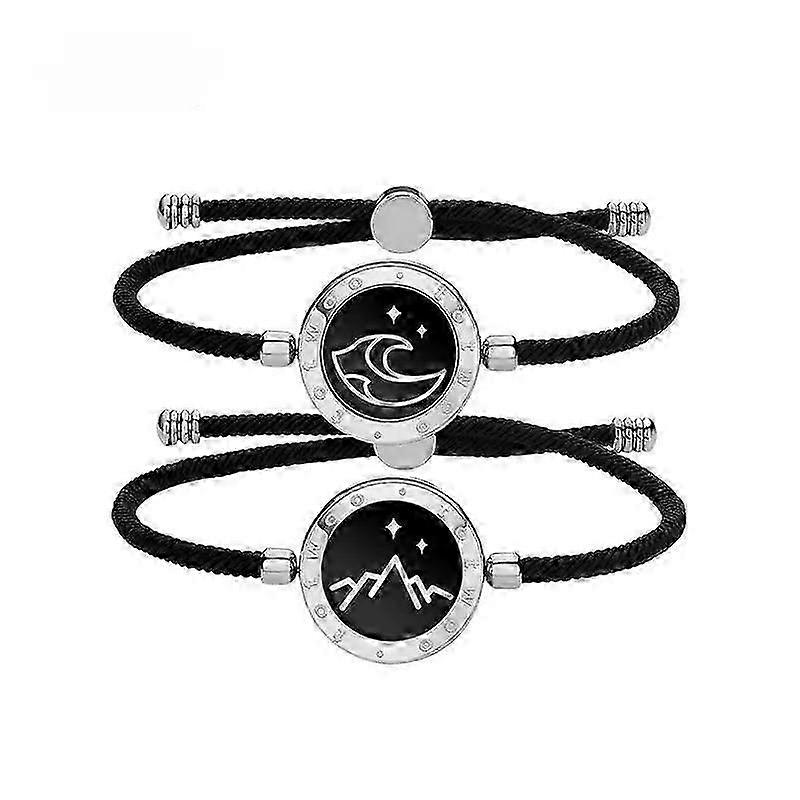 Smart Interaction Lovers Bracelet Vibrating Flash Sensor Bracelet Gift for Men Girlfriend