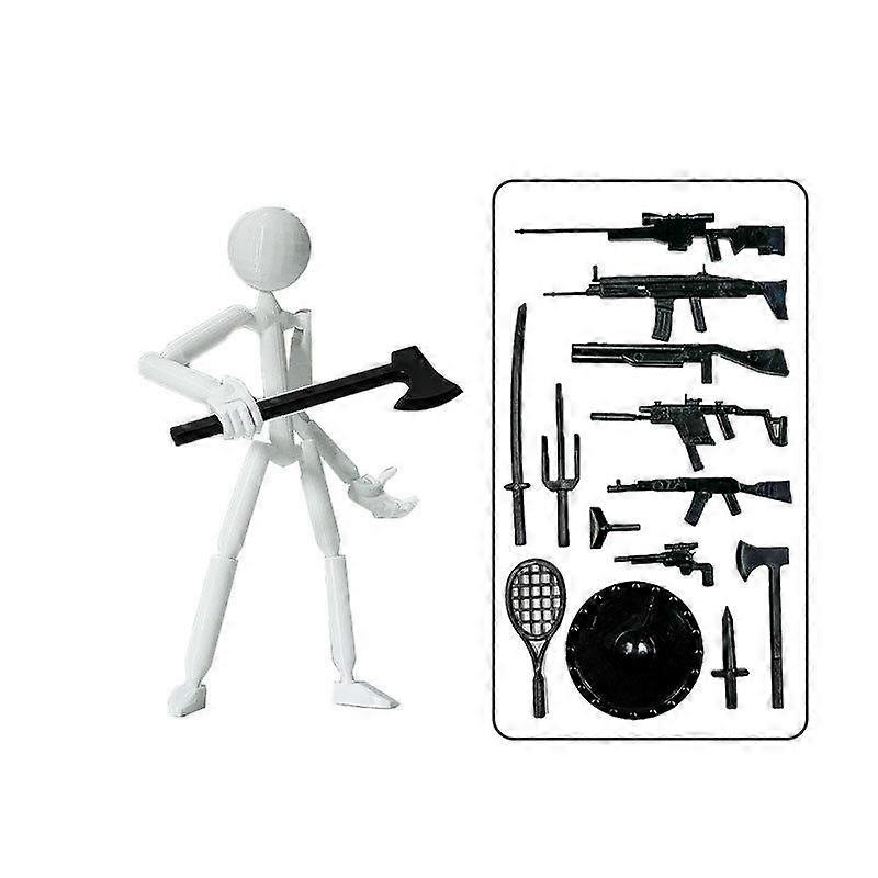 Jouet "stickman" imprimé en 3D, avec plusieurs articulations, figurine articulée, modèle mobile, figurine d'action originale, robot.