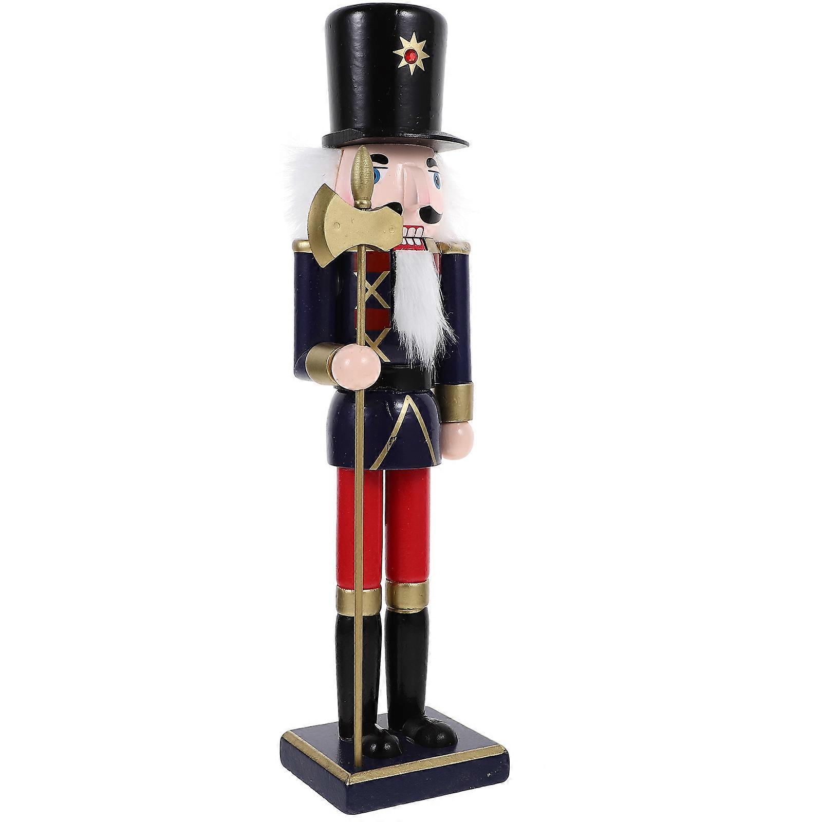 Christmas Nutcracker Wood Nutcracker Figurine for Home Use 3Pcs