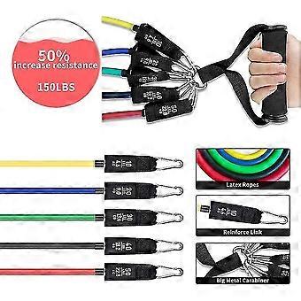150 Lbs Resistance Bands Set 5 Stackable Workout Bands for Men Women 11pcs Resis