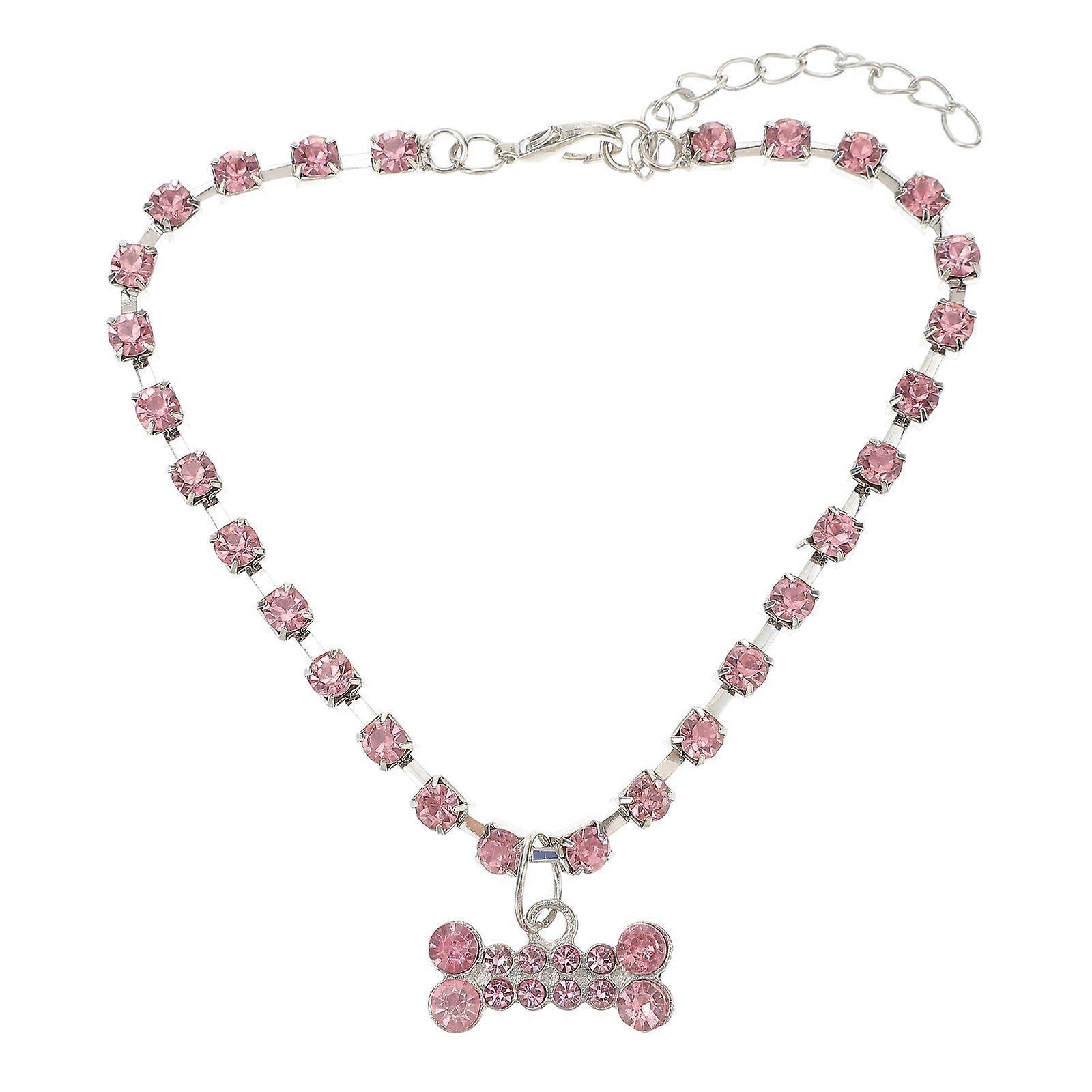Adjustable Rhinestone Pet Necklace